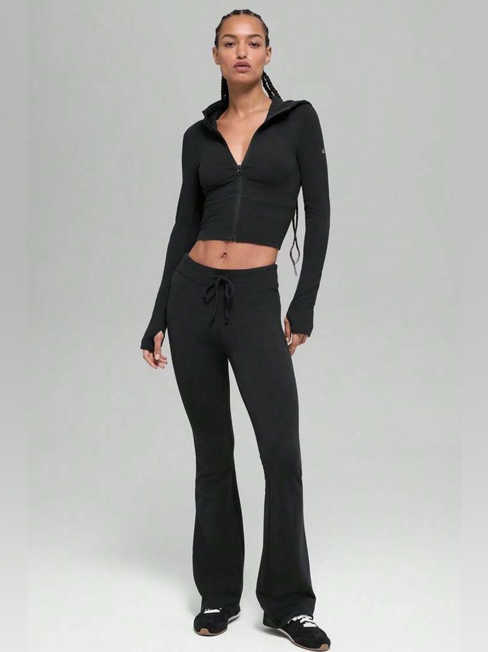 ALO Yoga Sway Full-Zip Hoodie Black Medium - Picture 5 of 6